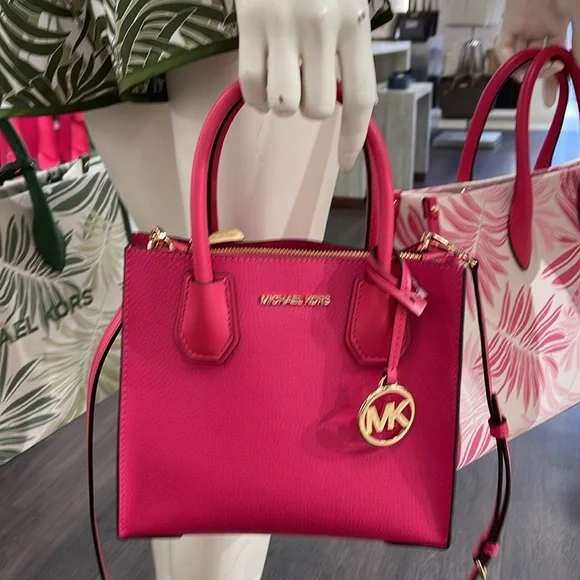 MICHAEL KORSMercer Medium Pebbled Leather Crossbody Satchel BagNWT